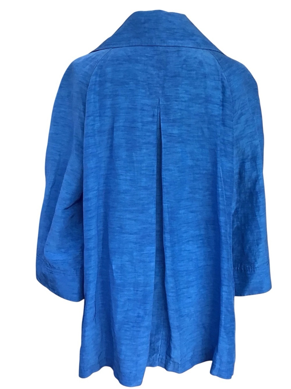 Lafayette 148 New York Blue Lagenlook Zippered Jacket - Picture 5 of 10